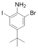 2-溴-4-叔丁基-6-碘苯胺
